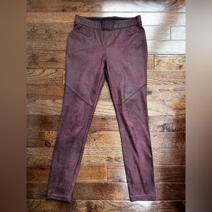 Free people leather or faux leather jeggings